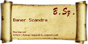 Baner Szandra névjegykártya